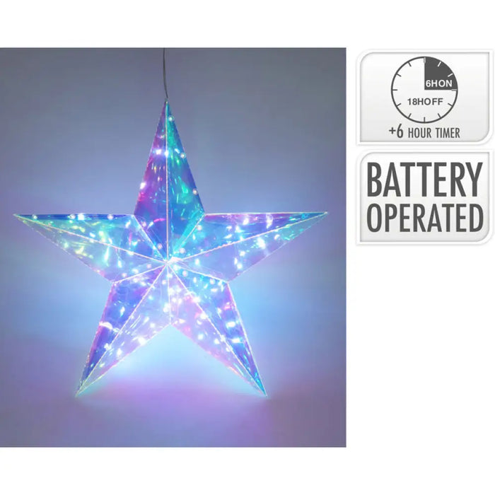 СВЕТЕЩА ФИГУРА ЗВЕЗДА ЗВЕЗДА LED 37CM RAINBOW AMZ140000