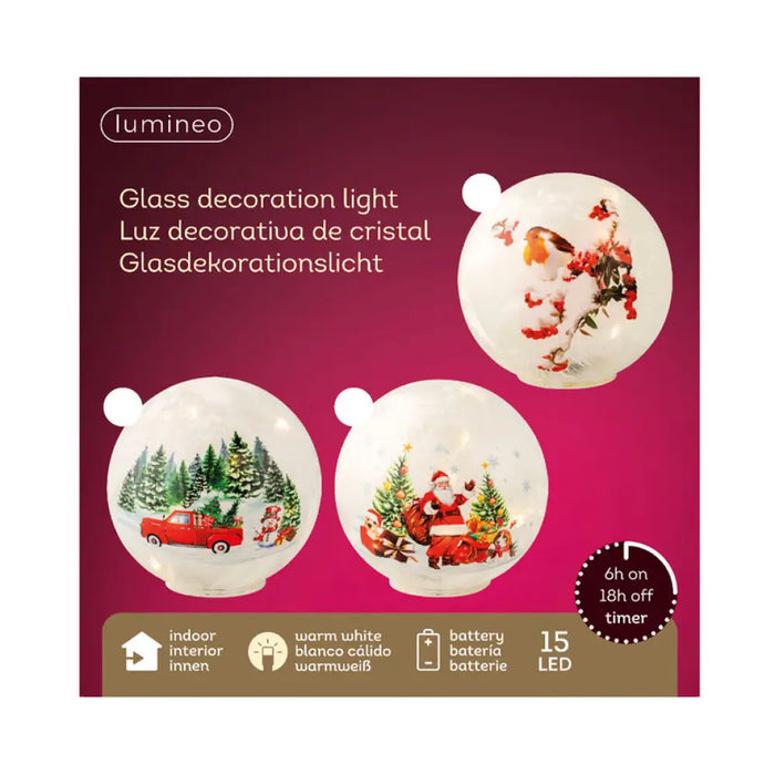 СВЕТЕЩА КОЛЕДНА ТОПКА 15CM KAEMINGK 489025