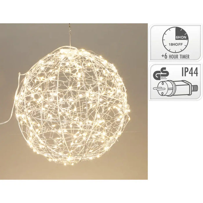 СВЕТЕЩА ТОПКА 35CM LED 35CM СРЕБРО AMZ141080