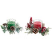 Свещ DKD Home Decor Червен Зелен 20 x 20 x 9 cm 8 x 8 x 9