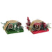 Свещ DKD Home Decor Червен Зелен 20 x 20 x 9 cm 8 x 8 x 9