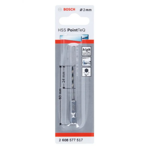 СВРЕДЛО МЕТАЛ 2.0MM HEX POINTTEQ BOSCH