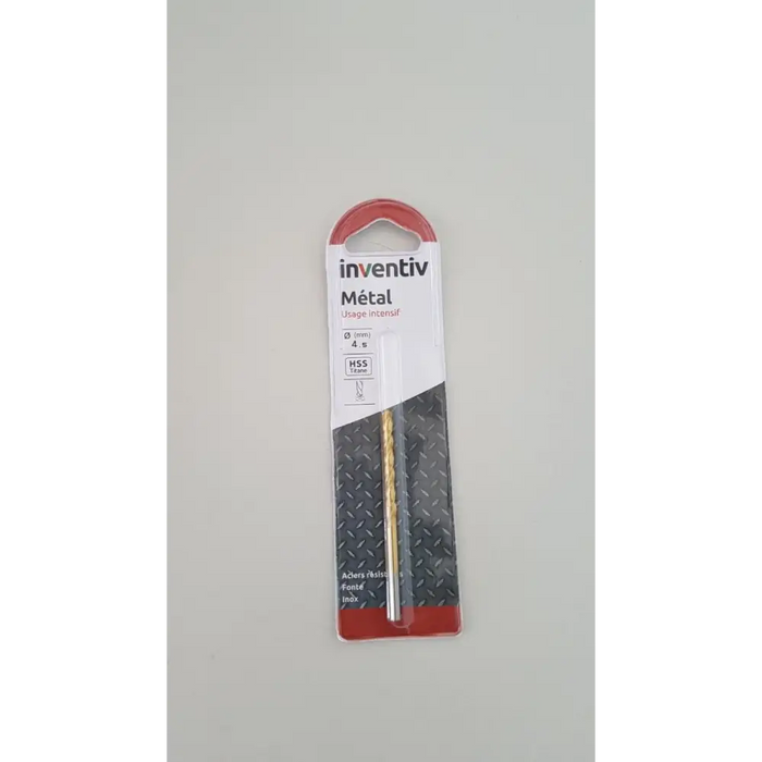 СВРЕДЛО МЕТАЛ HSS-TIN Ф4.5 INVENTIV