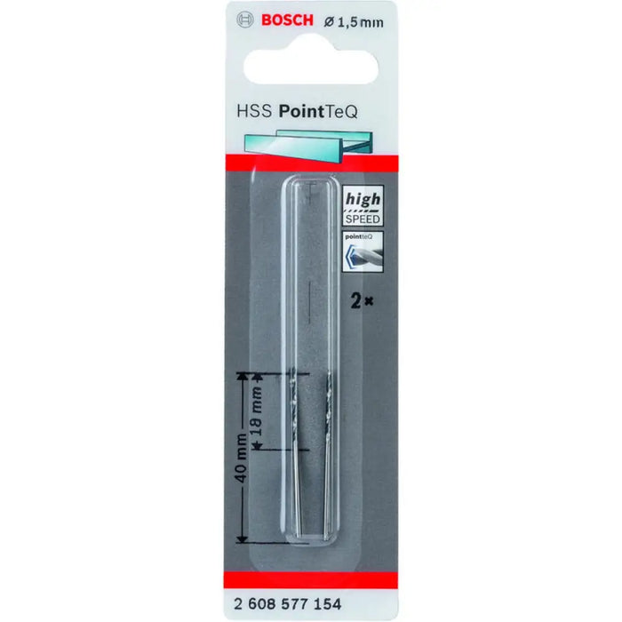 СВРЕДЛО ЗА МЕТАЛ BOSCH HSS PointTeQ 1.5x18x40
