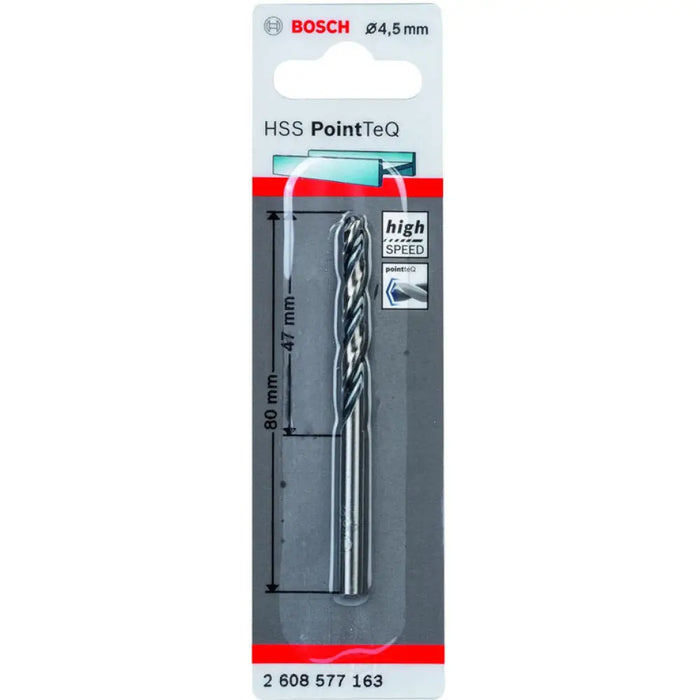 СВРЕДЛО ЗА МЕТАЛ BOSCH HSS PointTeQ 4.5x47x80