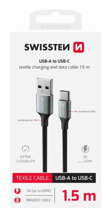 КАБЕЛ ЗА ТЕЛЕФОН USB-C 1.5M 487666 SWISS