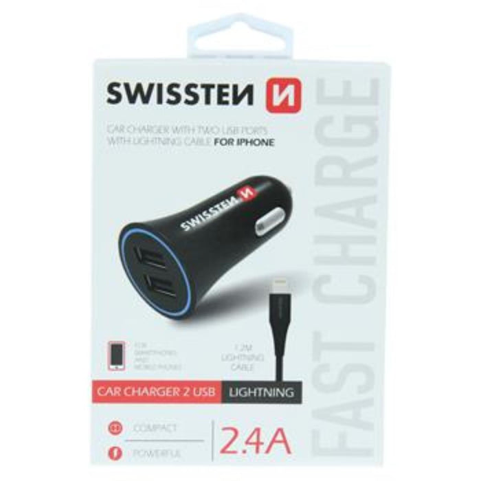 ЗАРЯДНО ЗА АВТОМОБИЛ 2.4A 467514 SWISSTE