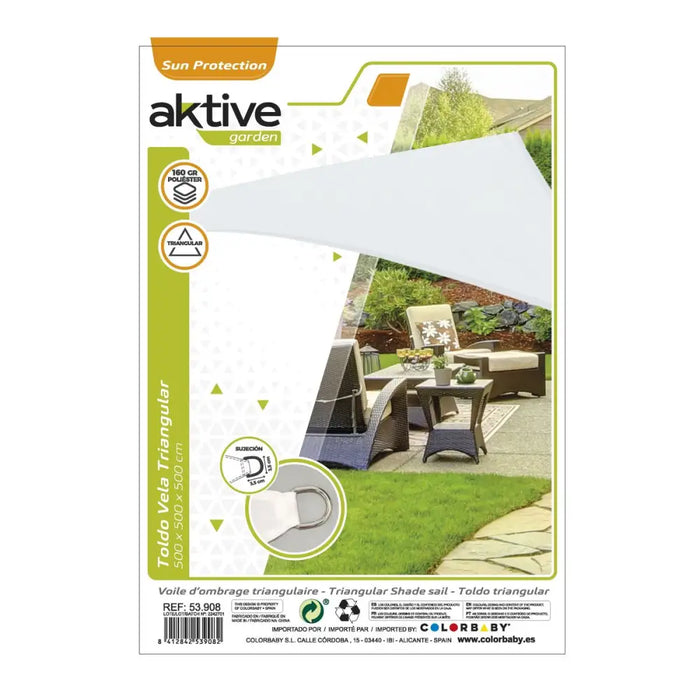 Сянка платна Aktive Триъгълна 500 x 0,5 x 500 cm (4 броя)