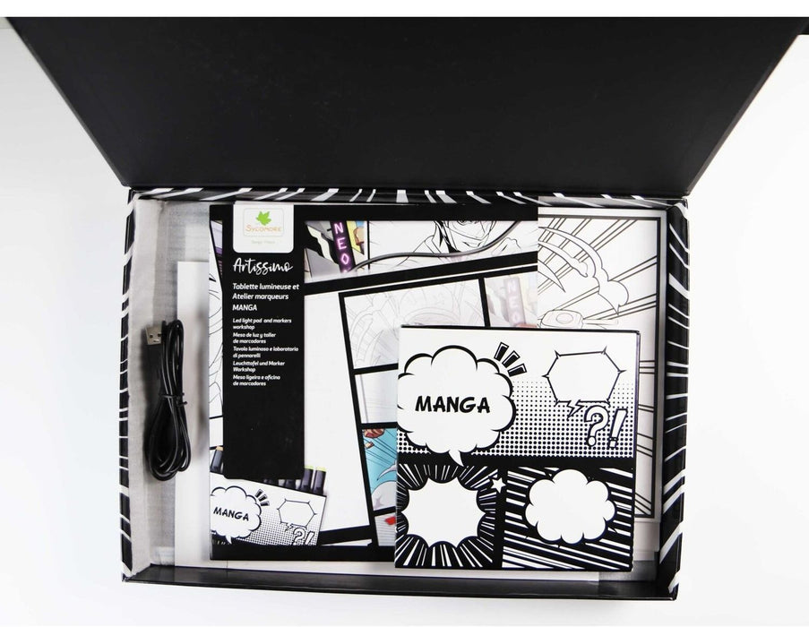 Творчески комплект Sycomore - Manga XL, с LED подложка за рисуване
