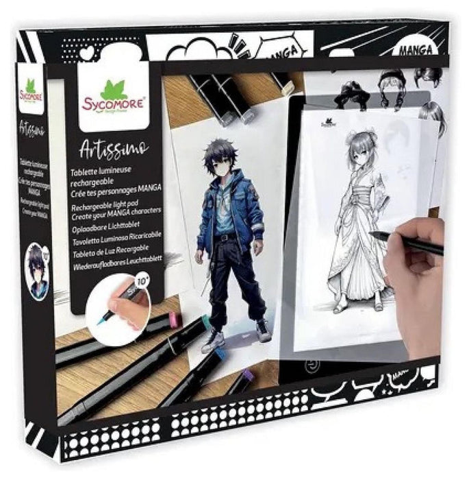 Творчески комплект Sycomore - Manga XL, с LED подложка за рисуване