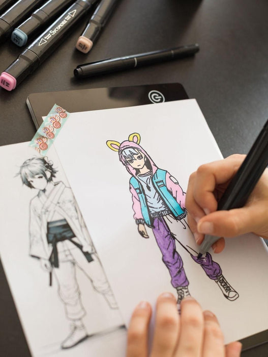 Творчески комплект Sycomore - Manga XL, с LED подложка за рисуване