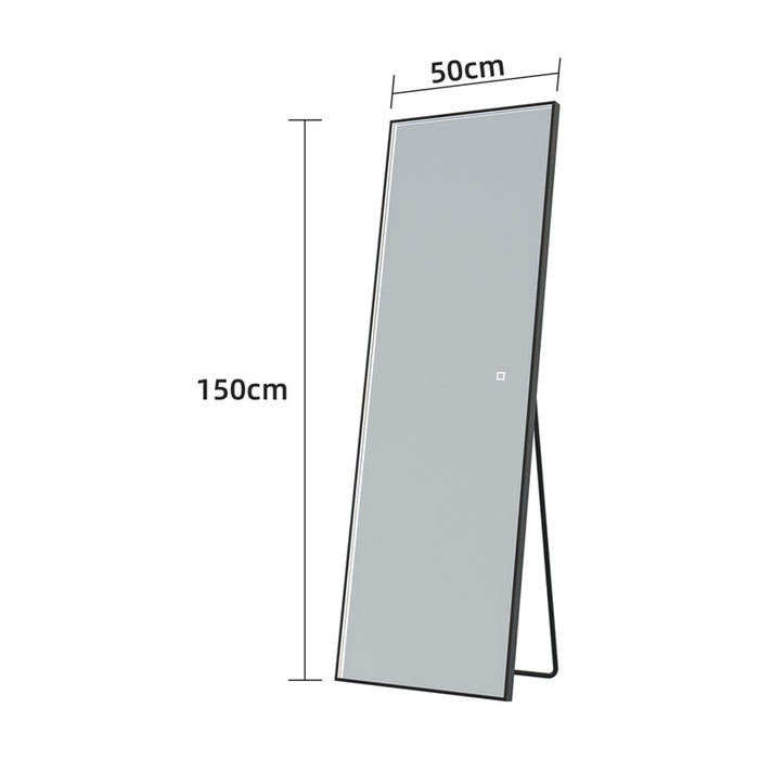 ОГЛЕДАЛО СЪС СТОЙКА С LED-ОСВЕТЛЕНИЕ SYNCHRO 150X50 CM