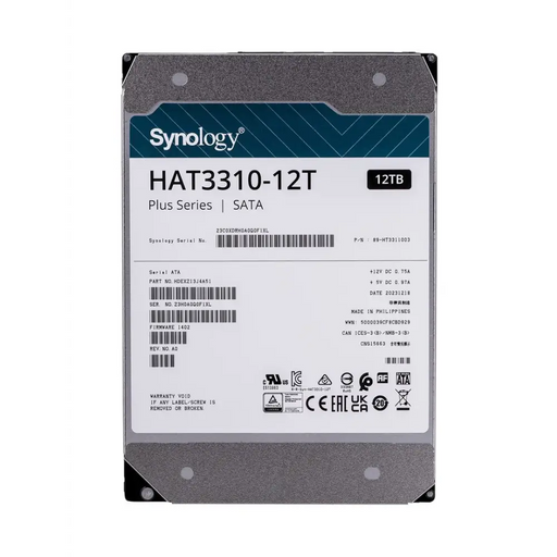 Synology HAT3310-12T вътрешен твърд диск 3.5’’ 12 TB Serial