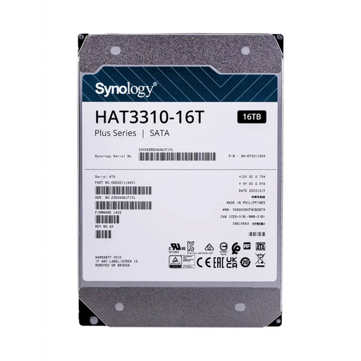 Synology HAT3310-16T вътрешен твърд диск 3.5’’ 16 TB Serial