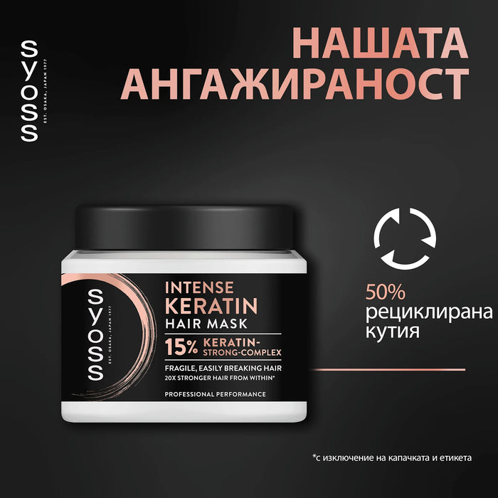 Маска за коса Keratin, 400 ml