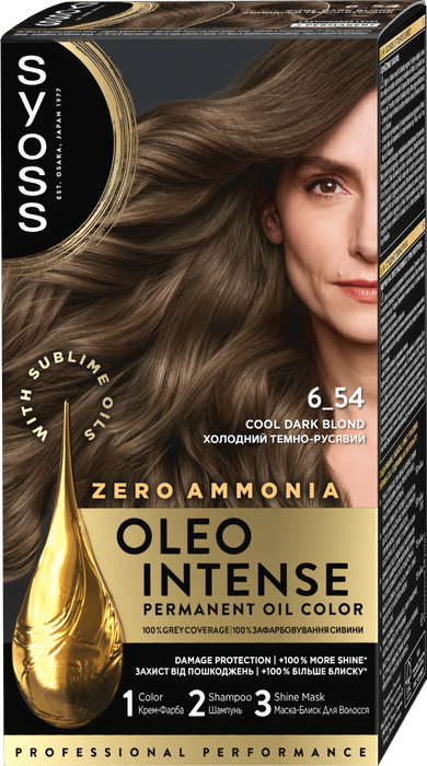 Боя за коса Oleo Intense Nr. 6-54 Ashy Dark Blond, 1 бр