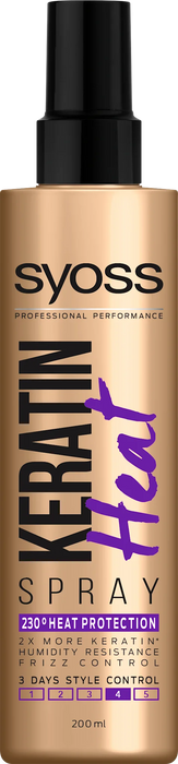 Спрей за топлинна защита на косата Keratin, 200 ml