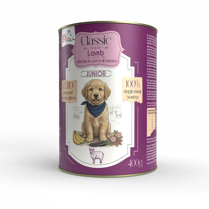 SYTA MICHA Classic Mono Junior Lamb с черни моркови - мокра храна за кучета - 400 г