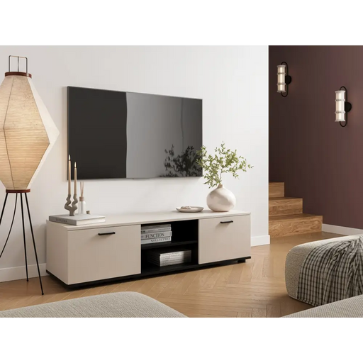 ТВ шкаф Cama SOHO 140х43х37 кашмир + черен