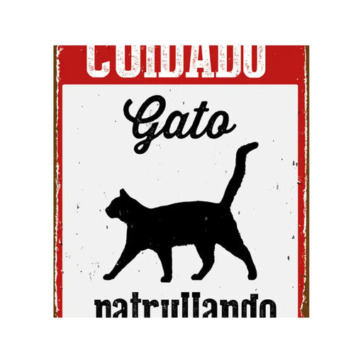 Табелка Magnet & Steel [’Cuidado Gato Patrullando’] 14,8 x