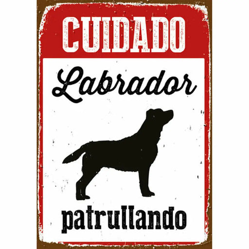 Табелка Magnet & Steel Cuidado Labrador Patrullando 14,8 x