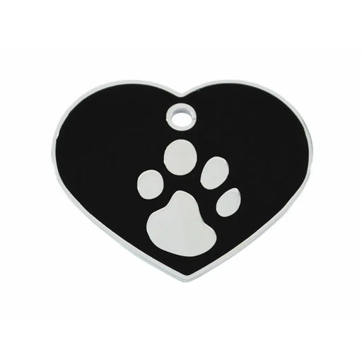 Табелка за колие Imarc Heart Черен Сребрист