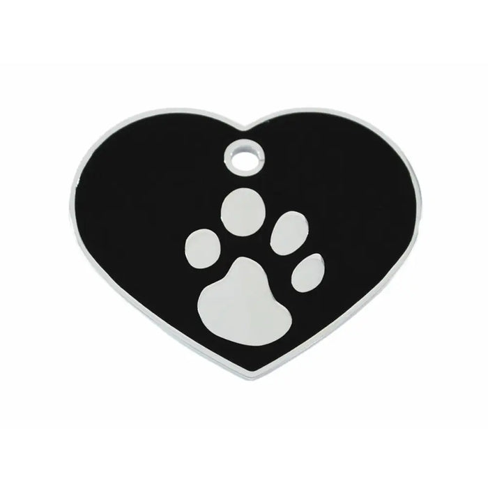 Табелка за колие Imarc Heart Черен Сребрист