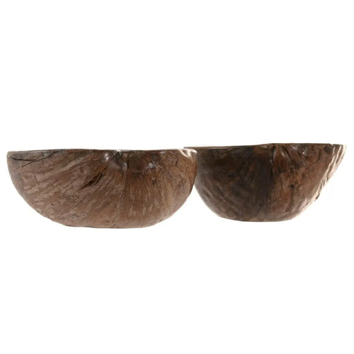 Табла Home ESPRIT Бял Бежов 22 x 18 x 8 cm (2 броя)