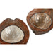 Табла Home ESPRIT Бял Бежов 22 x 18 x 8 cm (2 броя)