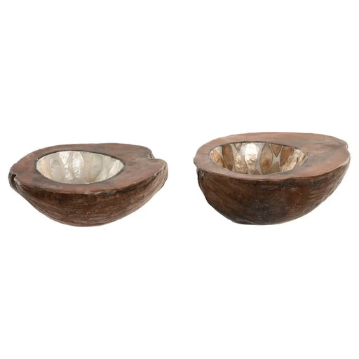 Табла Home ESPRIT Бял Бежов 22 x 18 x 8 cm (2 броя)
