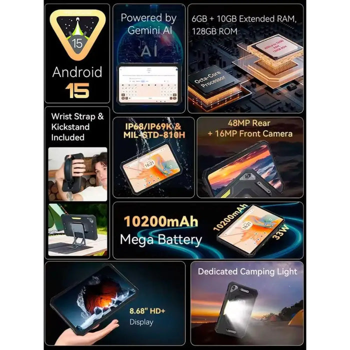 Таблет Cubot KING KONG MINI 6 GB RAM 128 GB 8,7’’ Черен