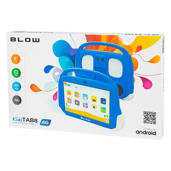 Таблет KidsTAB8 4G BLOW 4/64GB син + калъф