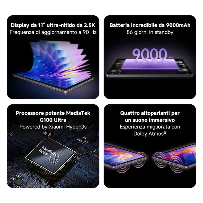 Таблет Xiaomi Octa Core 4 GB RAM 128 GB Сив 11’’