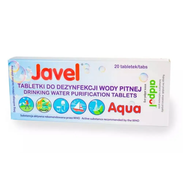 Таблетки за дезинфекция на вода Javel Aqua 20 бр
