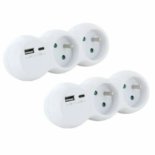 Табло с 2 гнезда с бутон за включване Chacon 47002 3680 W