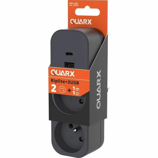 Табло с 2 гнезда с бутон за включване QUARX 3680 W