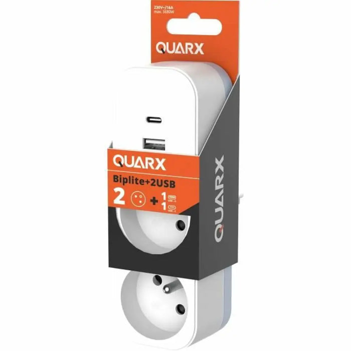 Табло с 2 гнезда с бутон за включване QUARX 3680 W