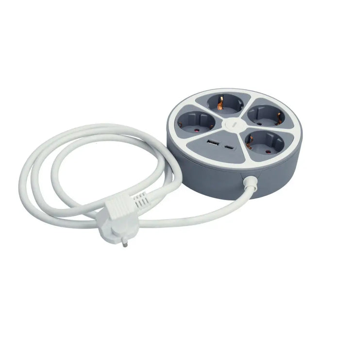 Табло с 3 гнезда с бутон за включване TM Electron