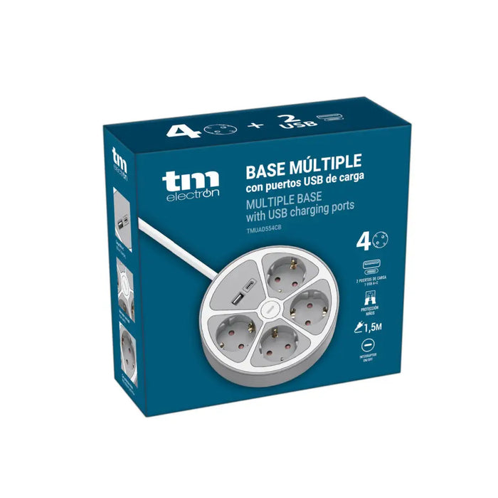 Табло с 3 гнезда с бутон за включване TM Electron