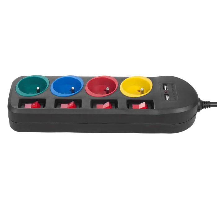Табло с 4 гнезда с бутон за включване MacLean MCE229B (1,5