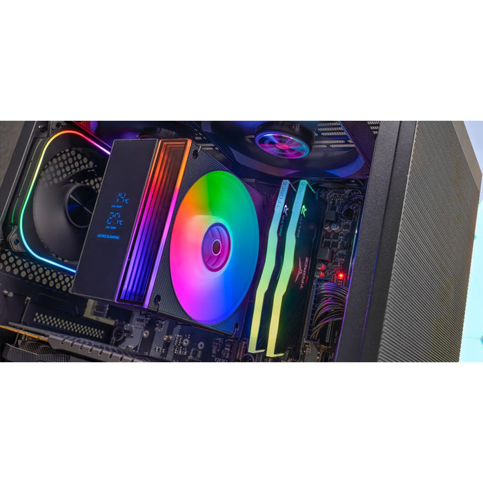 Mars Gaming MCPU-LCD охладител за процесор 12 см Черен 1 бр.