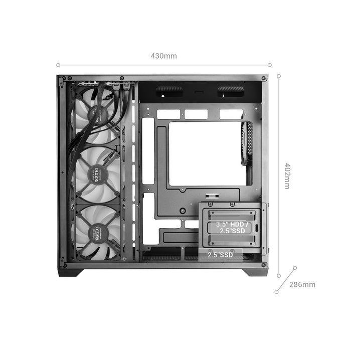 Mars Gaming MCV5 кутия за компютър, Midi Tower, черна