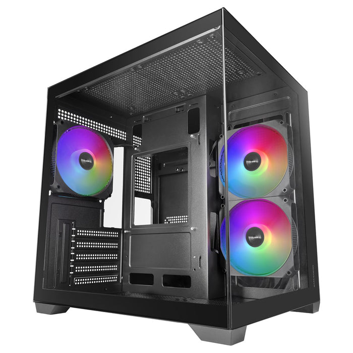 Mars Gaming MCVIEW3 кутия за компютър Mini Tower Черна