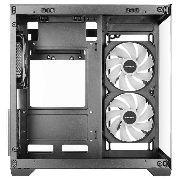 Mars Gaming MCVIEW3 кутия за компютър Mini Tower Черна