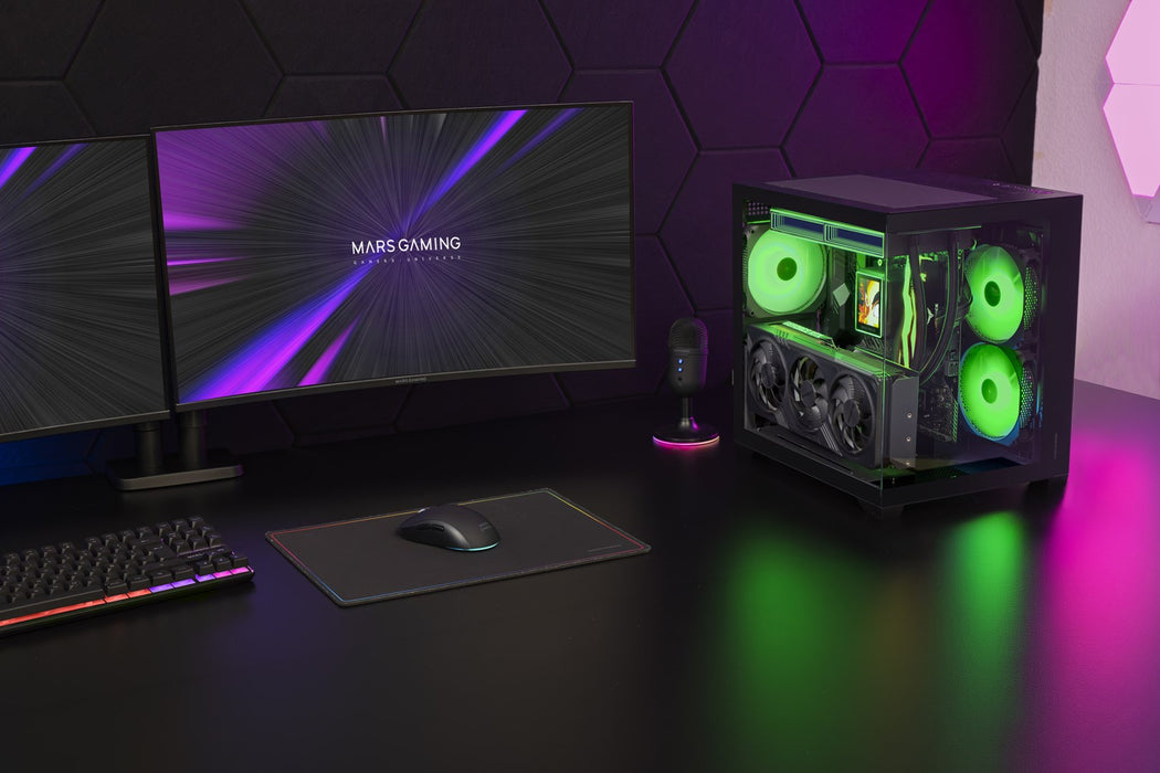 Mars Gaming MCVIEW3 кутия за компютър Mini Tower Черна