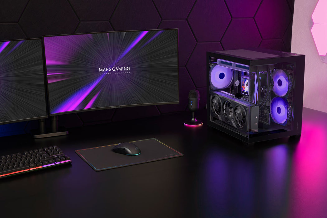 Mars Gaming MCVIEW3 кутия за компютър Mini Tower Черна