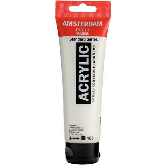 Акрилна боя Talens Amsterdam Бял 120 ml (3 броя)