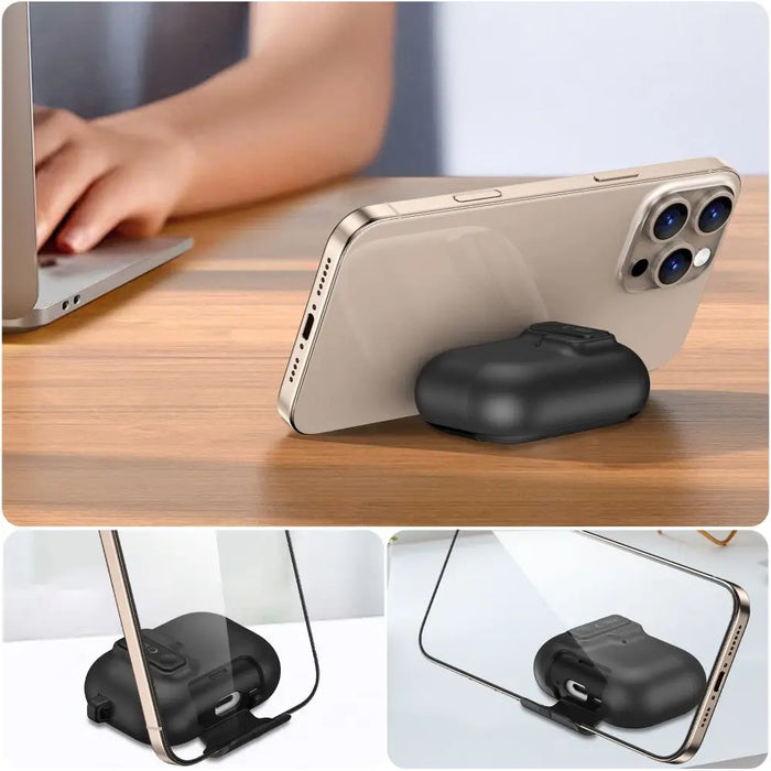 Тънък калъф Tech-Protect с кука за AirPods Pro 3 - черен