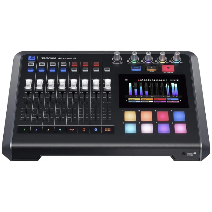 Tascam Mixcast 4 - миксер за запис на подкаст