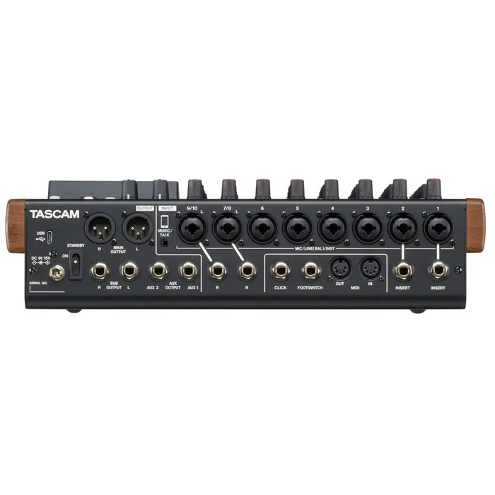 Tascam Model 12 12 канала 20 - 20000 Hz Черен Дърво
